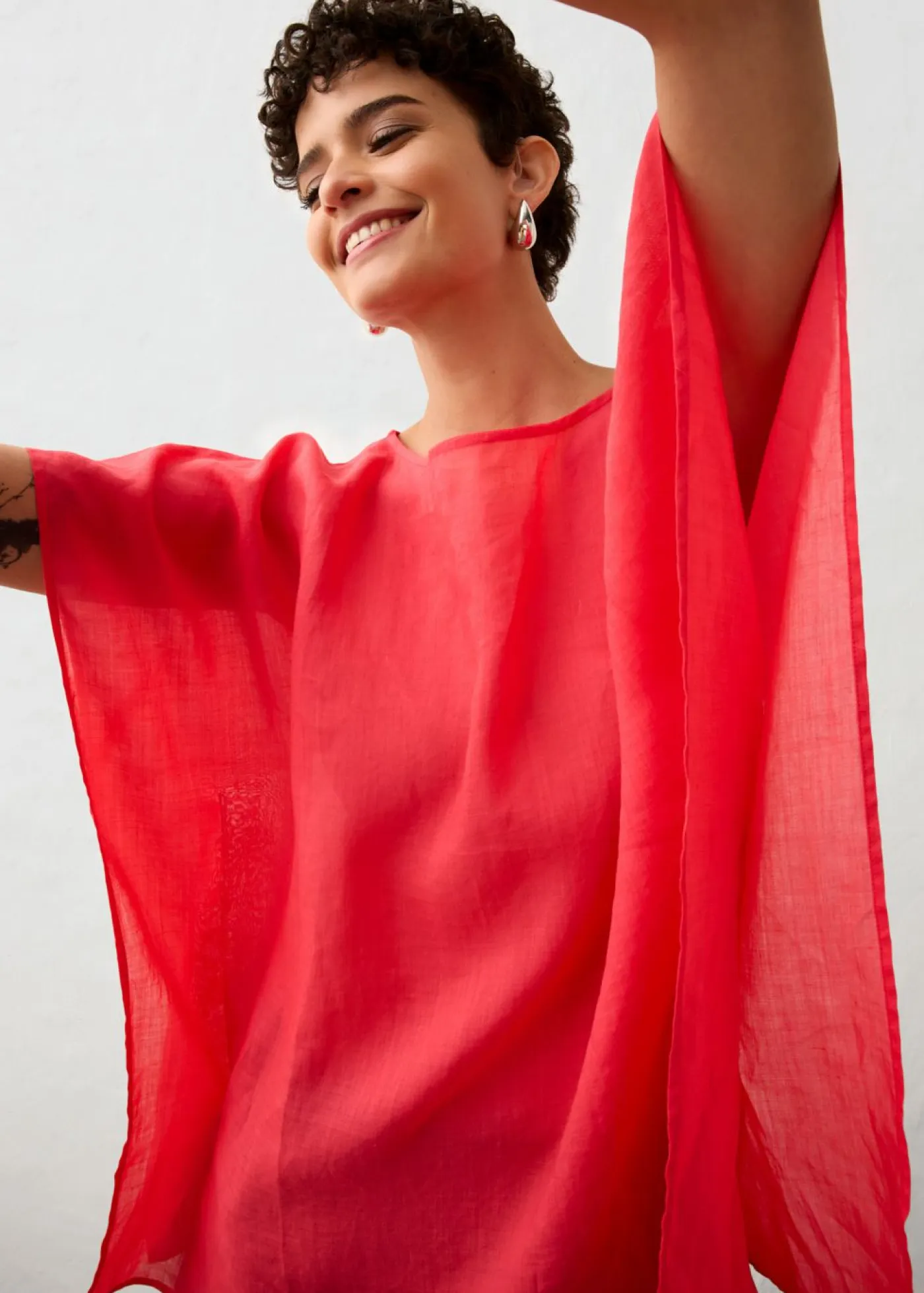 Túnica de ramio Mujer Premium|Camisas Y Blusas