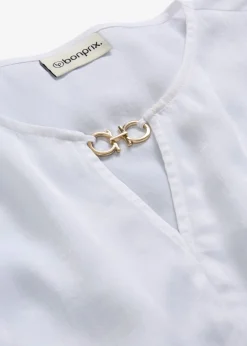 Túnica de satén fino Mujer Camisas Y Blusas|Novedades