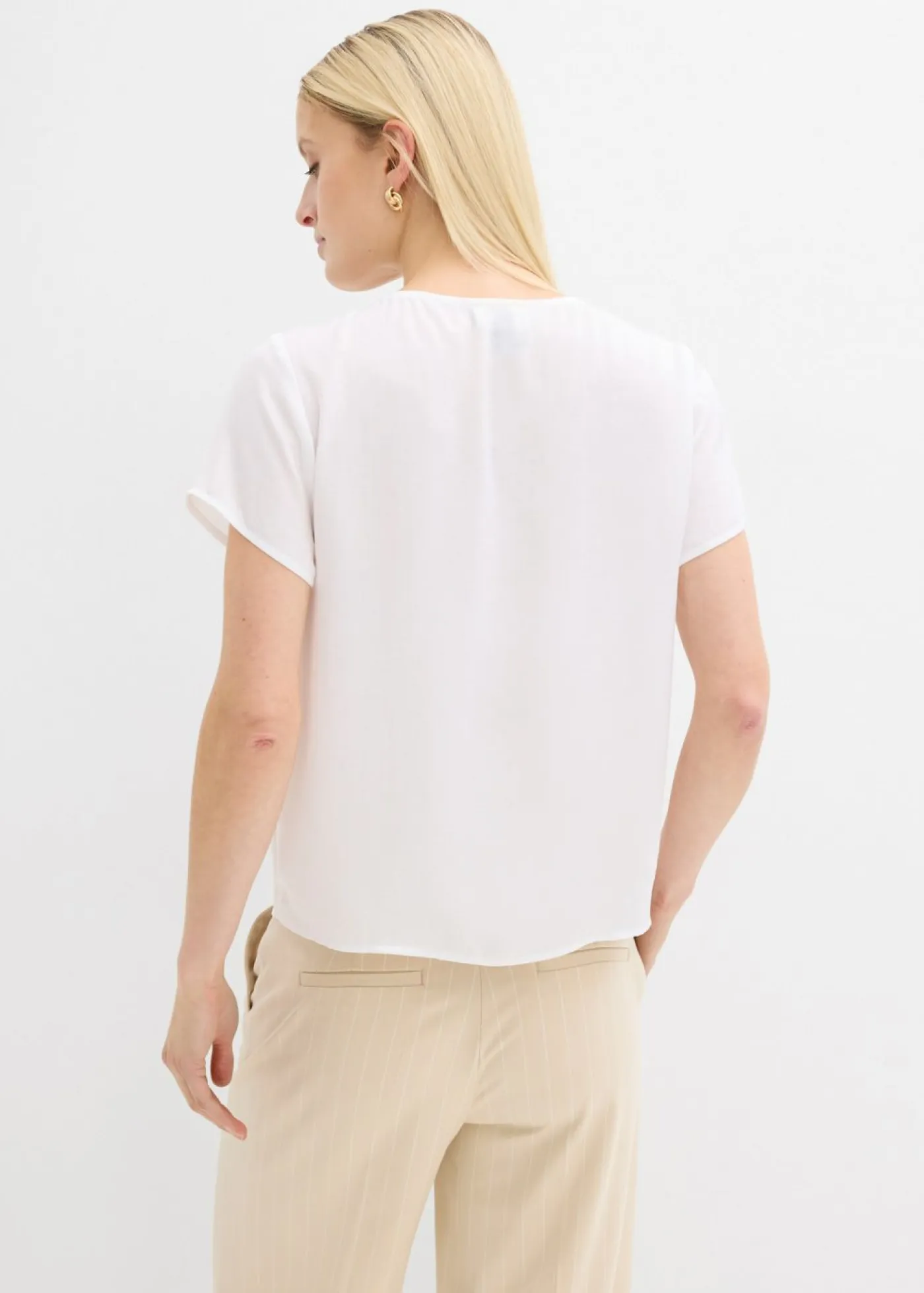 Túnica de satén fino Mujer Camisas Y Blusas|Novedades