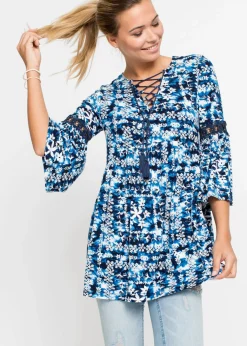 New Túnica de viscosa fluida Mujer Camisas Y Blusas