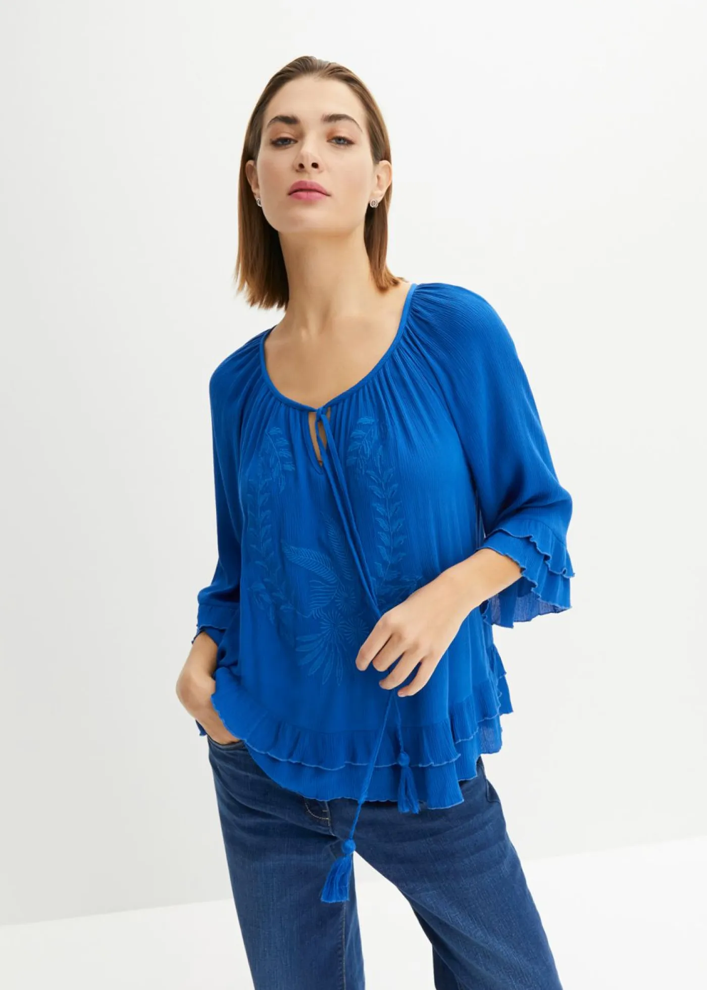 Online Túnica de viscosa suave Mujer Camisas Y Blusas