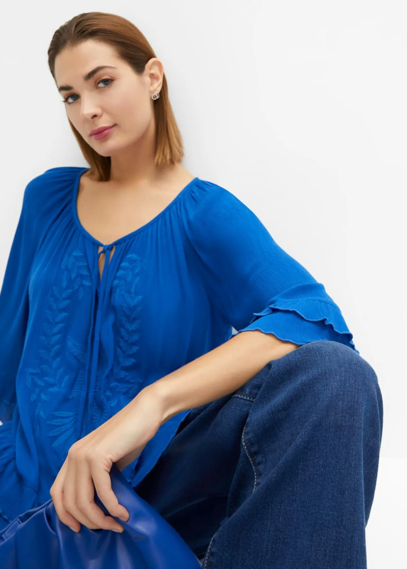 Online Túnica de viscosa suave Mujer Camisas Y Blusas