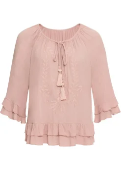 Túnica de viscosa suave Mujer Camisas Y Blusas