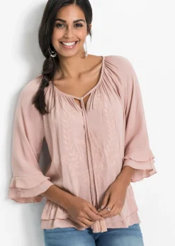 Túnica de viscosa suave Mujer Camisas Y Blusas
