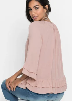 Túnica de viscosa suave Mujer Camisas Y Blusas