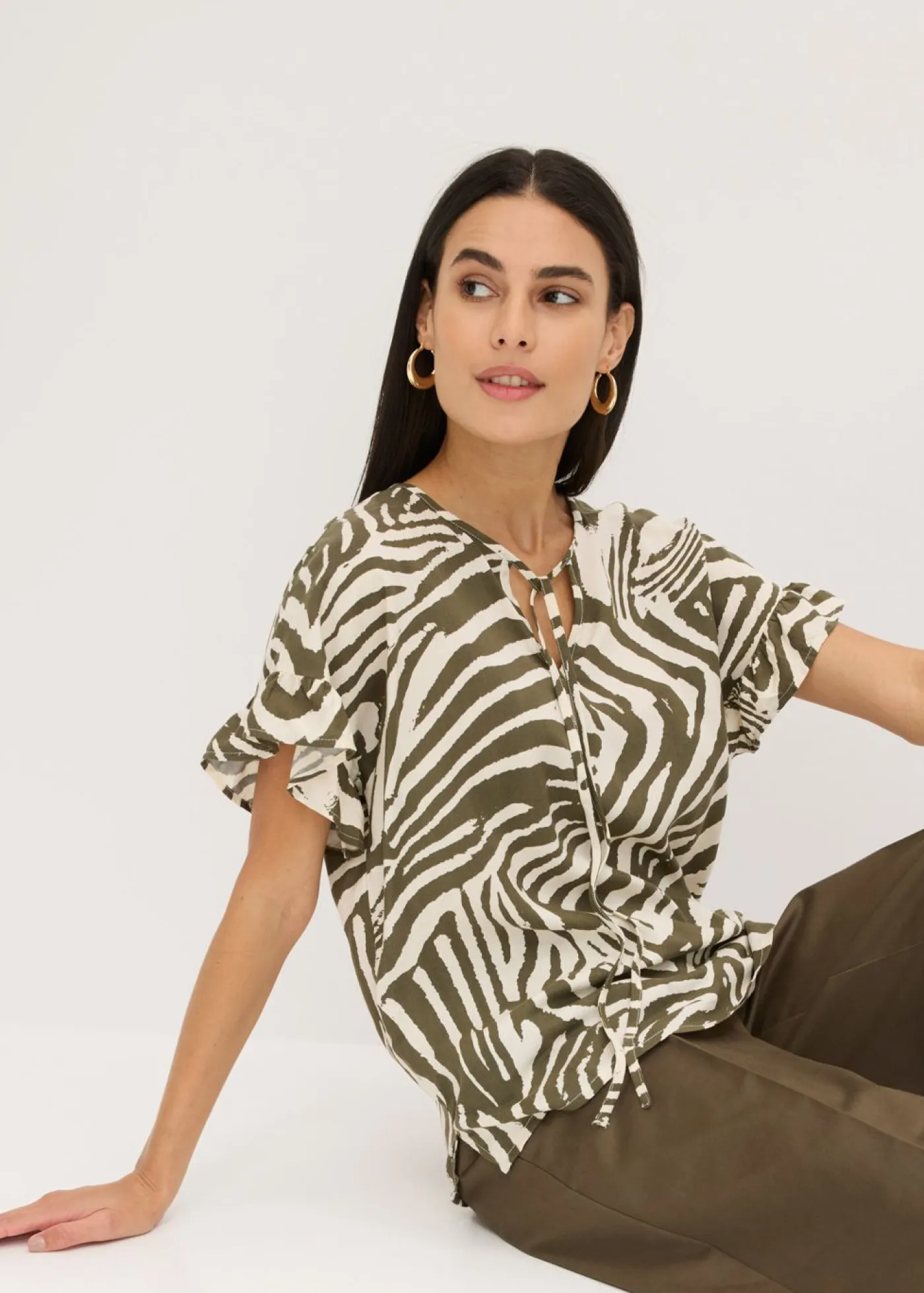 Discount Túnica holgada de viscosa Mujer Camisas Y Blusas