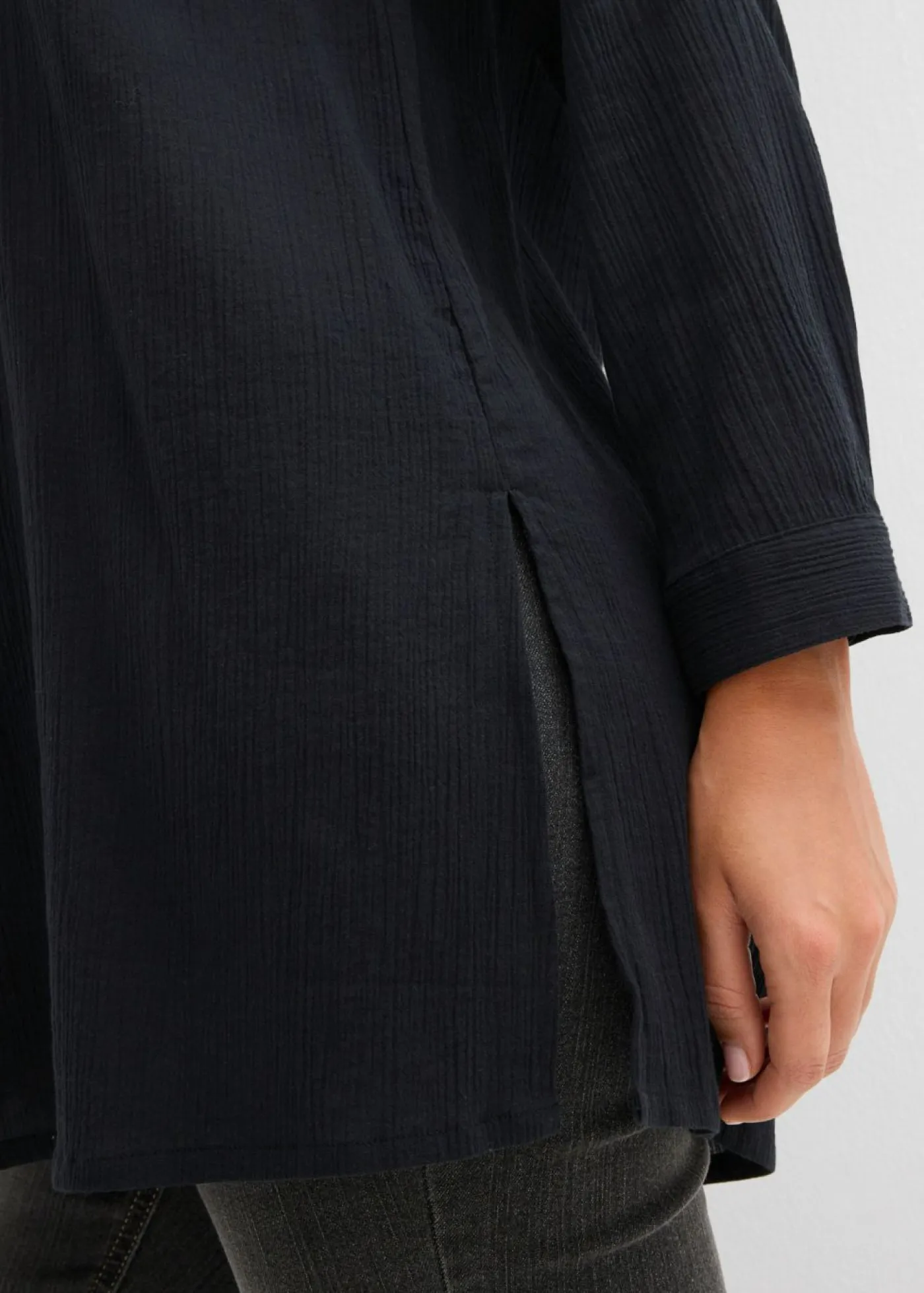 Clearance Túnica larga de algodón Mujer Camisas Y Blusas|Novedades