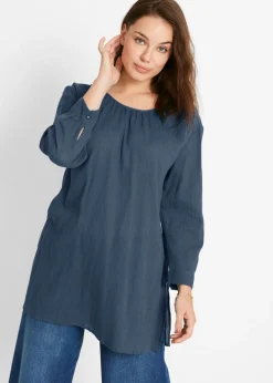 Sale Túnica larga de algodón Mujer Camisas Y Blusas|Novedades