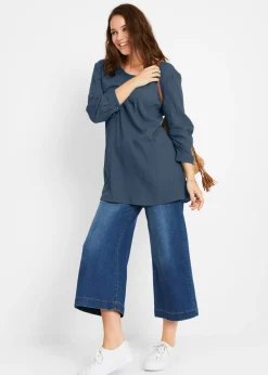 Sale Túnica larga de algodón Mujer Camisas Y Blusas|Novedades