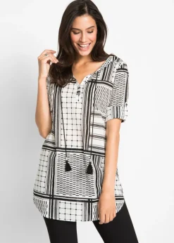 Best Túnica larga de algodón puro Mujer Camisas Y Blusas