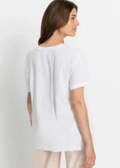 Túnica larga de viscosa sostenible Mujer Camisas Y Blusas