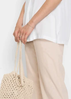 Túnica larga de viscosa sostenible Mujer Camisas Y Blusas