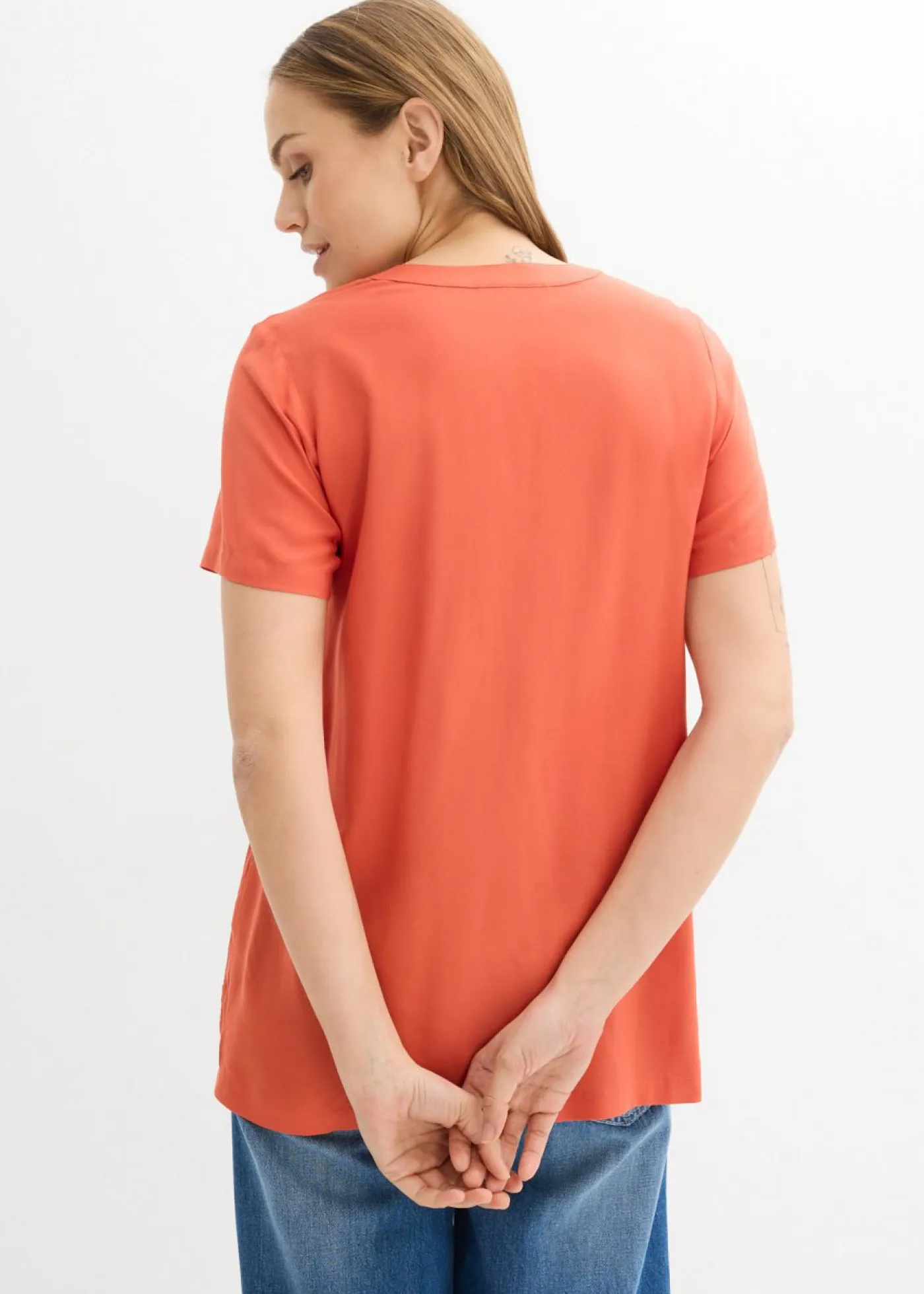 Best Túnica larga de viscosa sostenible Mujer Camisas Y Blusas