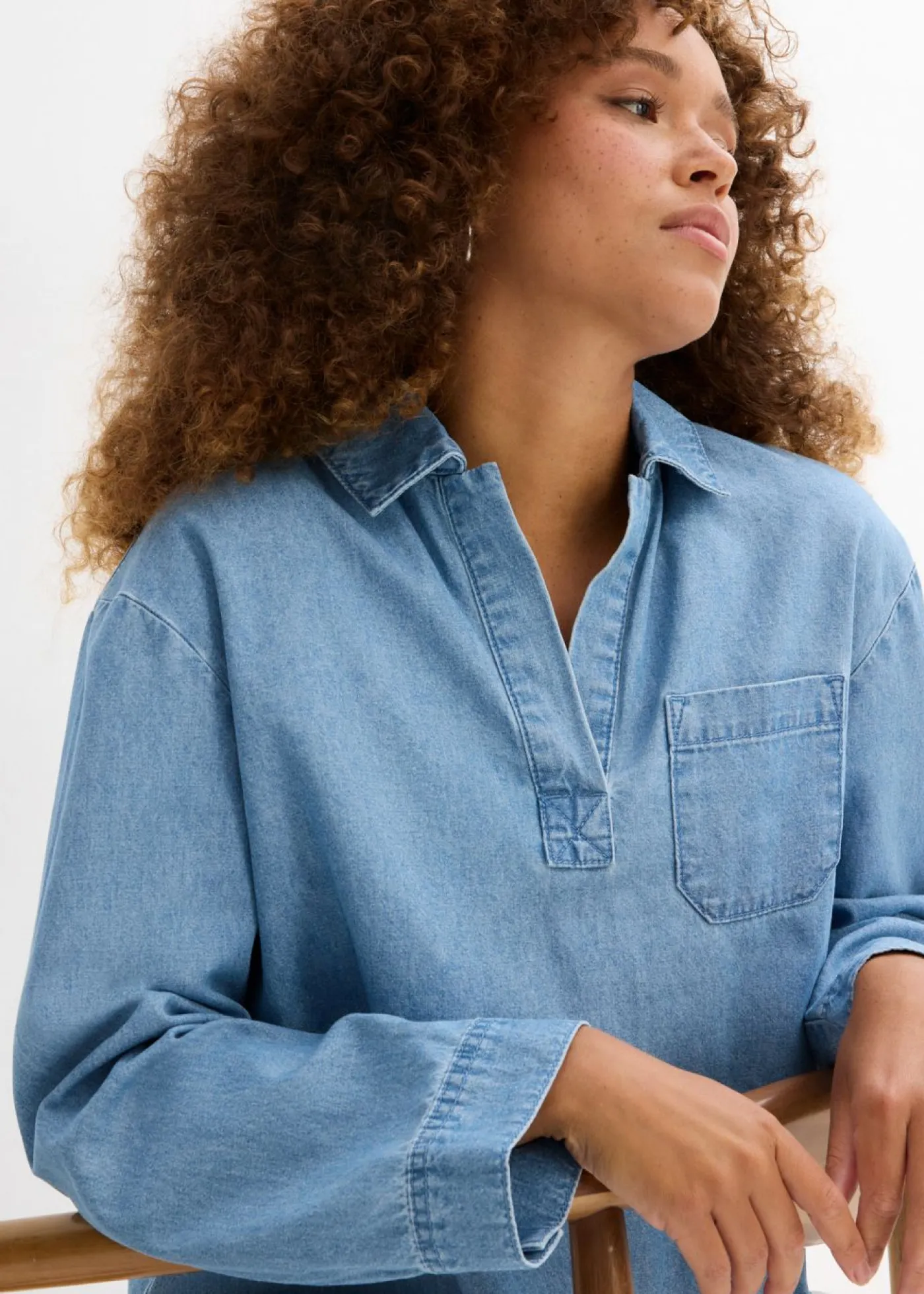 Online Túnica vaquera Mujer Camisas Y Blusas