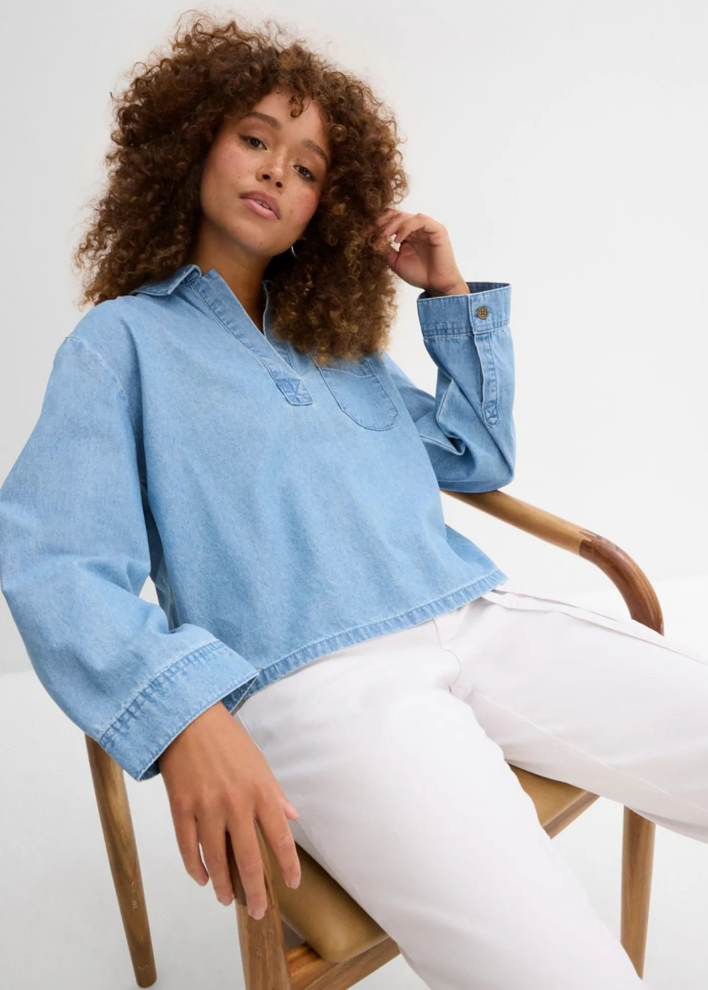 Online Túnica vaquera Mujer Camisas Y Blusas
