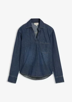 Sale Túnica vaquera de algodón orgánico puro Mujer Camisas Y Blusas