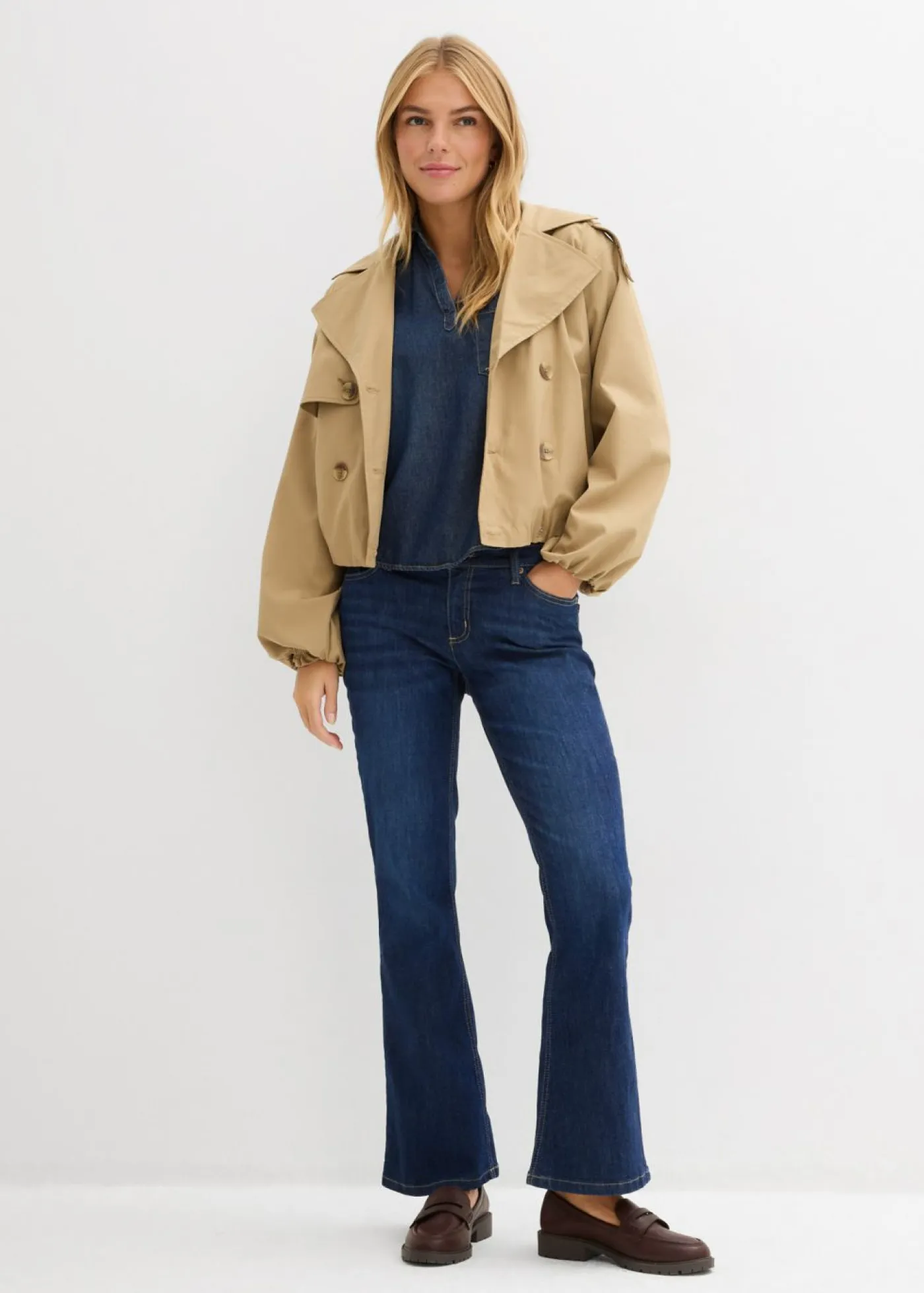 Sale Túnica vaquera de algodón orgánico puro Mujer Camisas Y Blusas