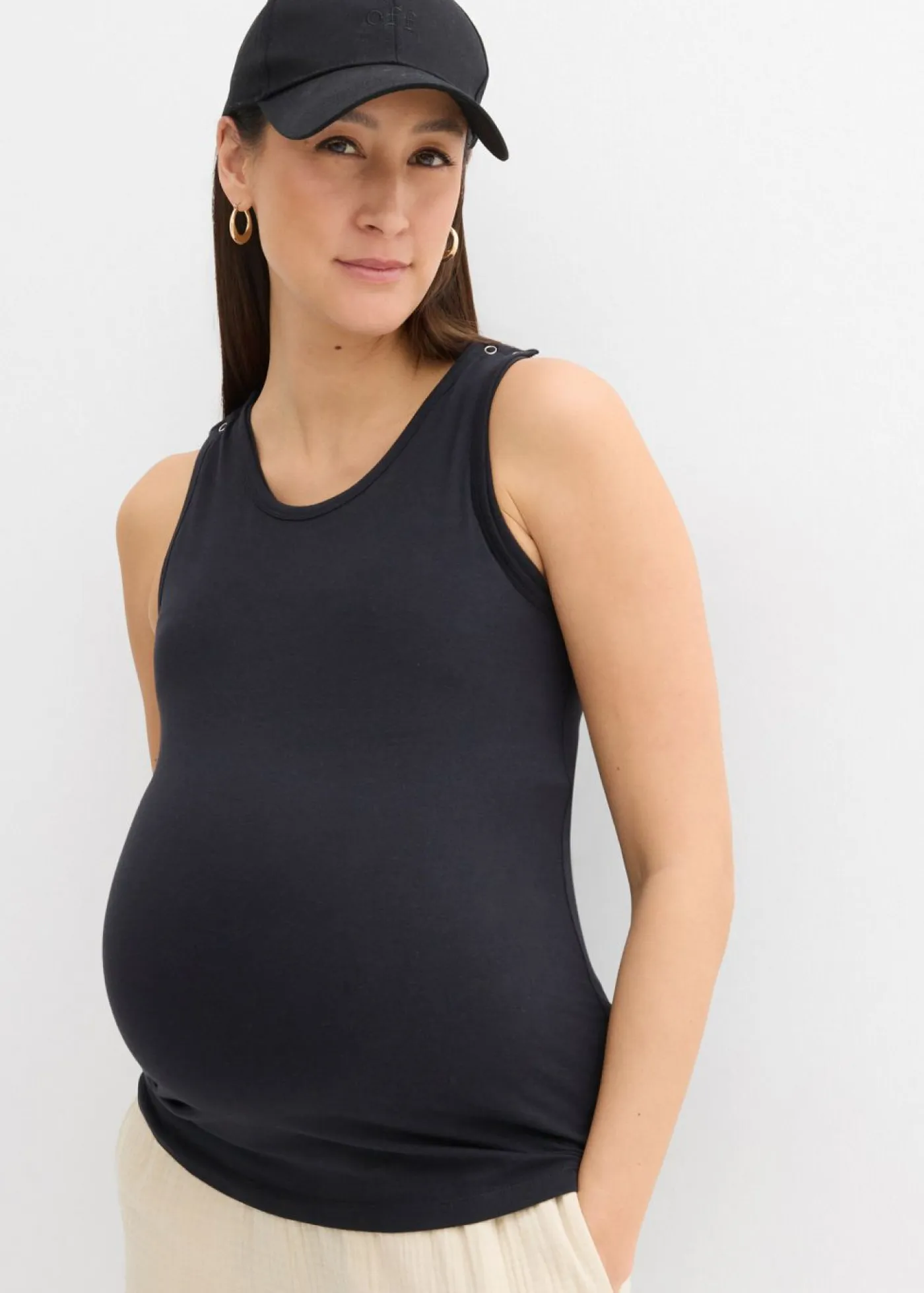 Discount Top 2 en 1 de algodón orgánico para durante y después del embarazo Mujer Premamá