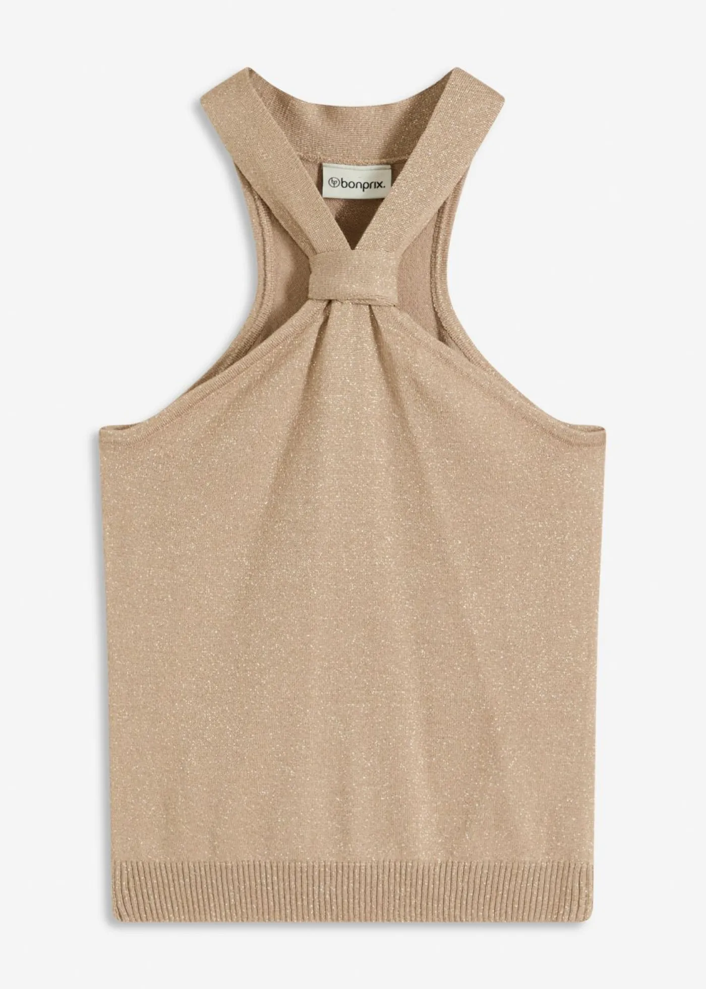 Hot Top anudado al cuello de viscosa suave Mujer Camisetas|Ropa De Punto