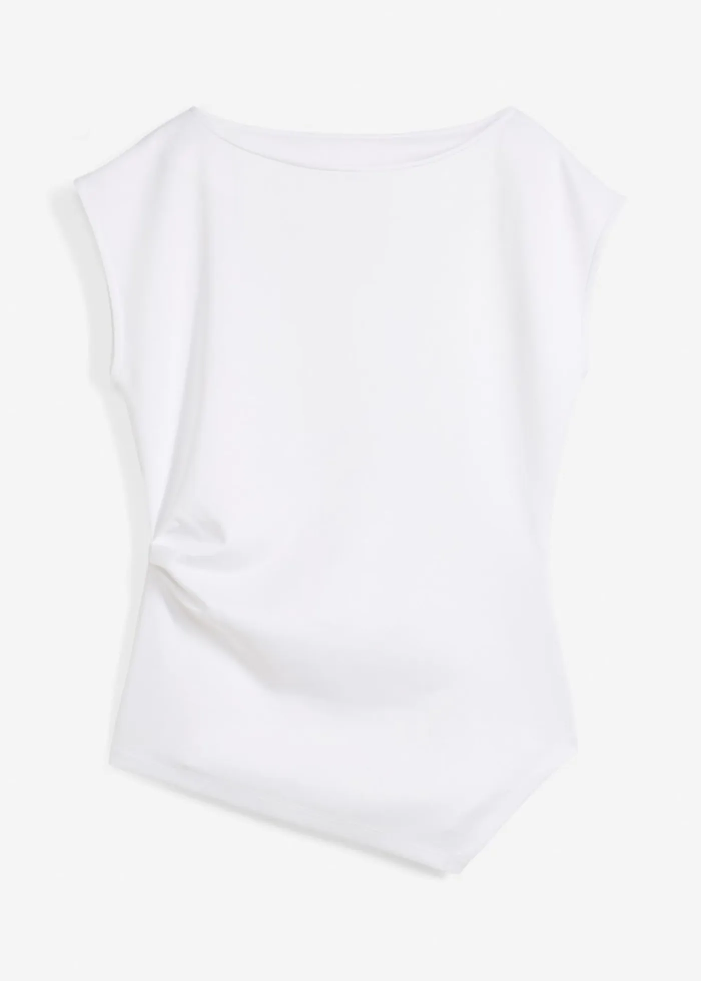 New Top asimétrico de cómodo tejido de neopreno Mujer Esenciales|Camisetas
