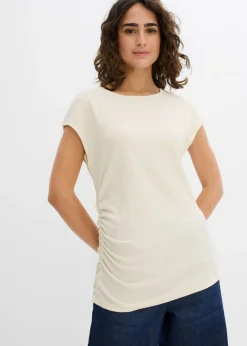 Clearance Top asimétrico de crepé ligero Mujer Camisetas