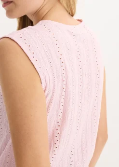 Hot Top con bordado calado Mujer Camisetas|Novedades