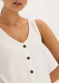 New Top con botones Mujer Camisetas