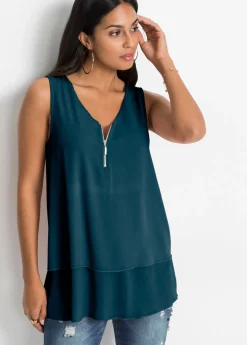Discount Top con cremallera Mujer Camisas Y Blusas|Camisetas