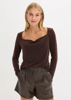 Hot Top con escote cascada Mujer Camisetas
