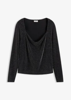 Top con escote cascada Mujer Camisetas
