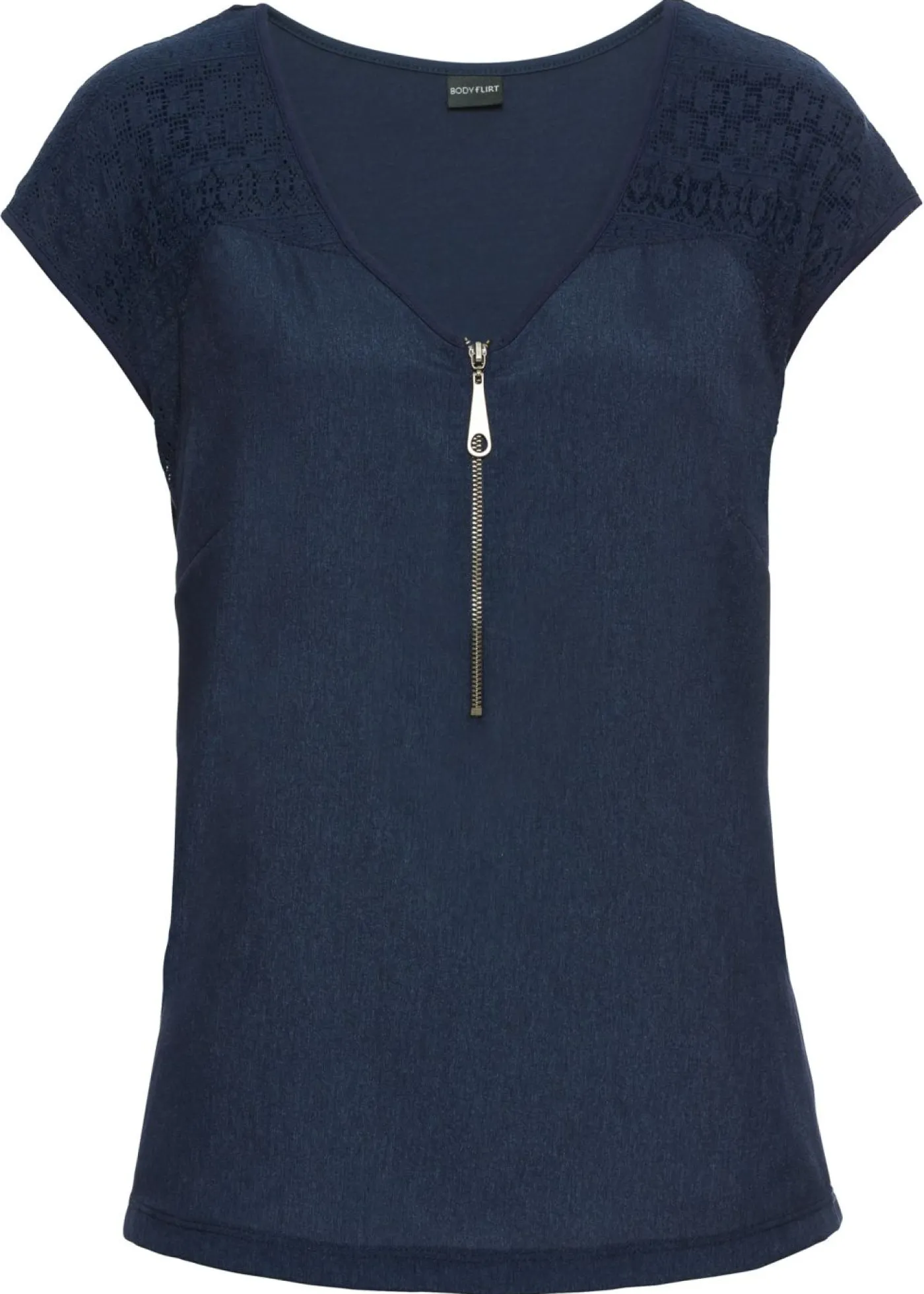 Top con hombros de encaje Mujer Camisetas