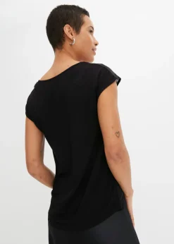 Outlet Top con hombros de encaje Mujer Camisetas