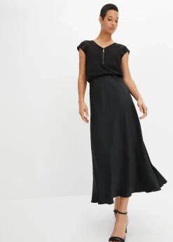 Outlet Top con hombros de encaje Mujer Camisetas