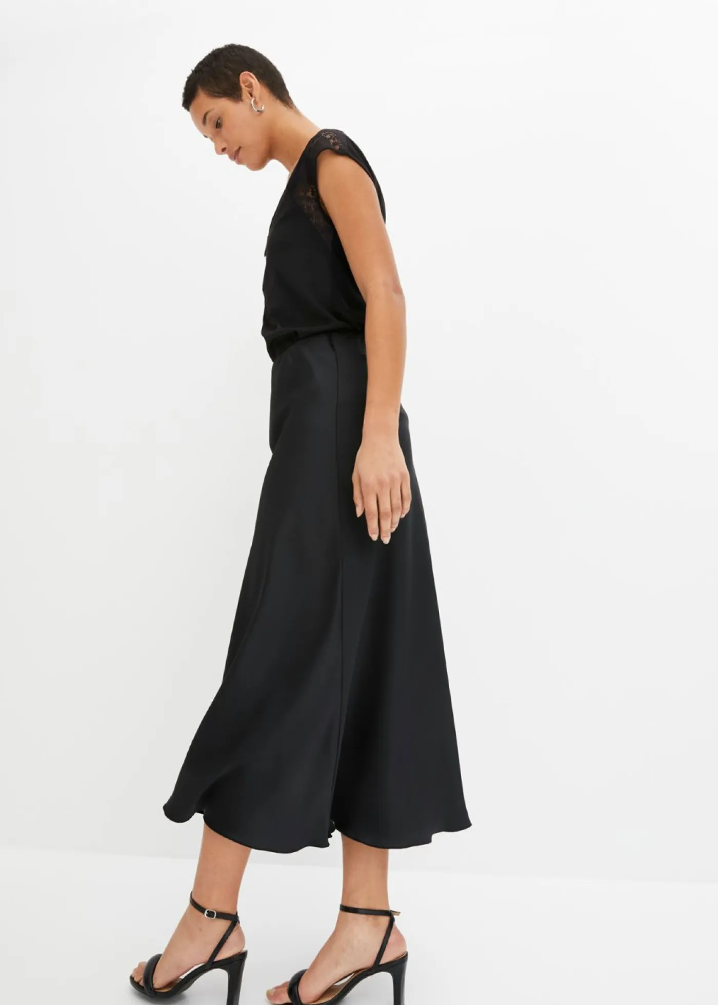Outlet Top con hombros de encaje Mujer Camisetas
