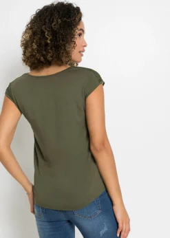 Sale Top con hombros de encaje Mujer Camisetas