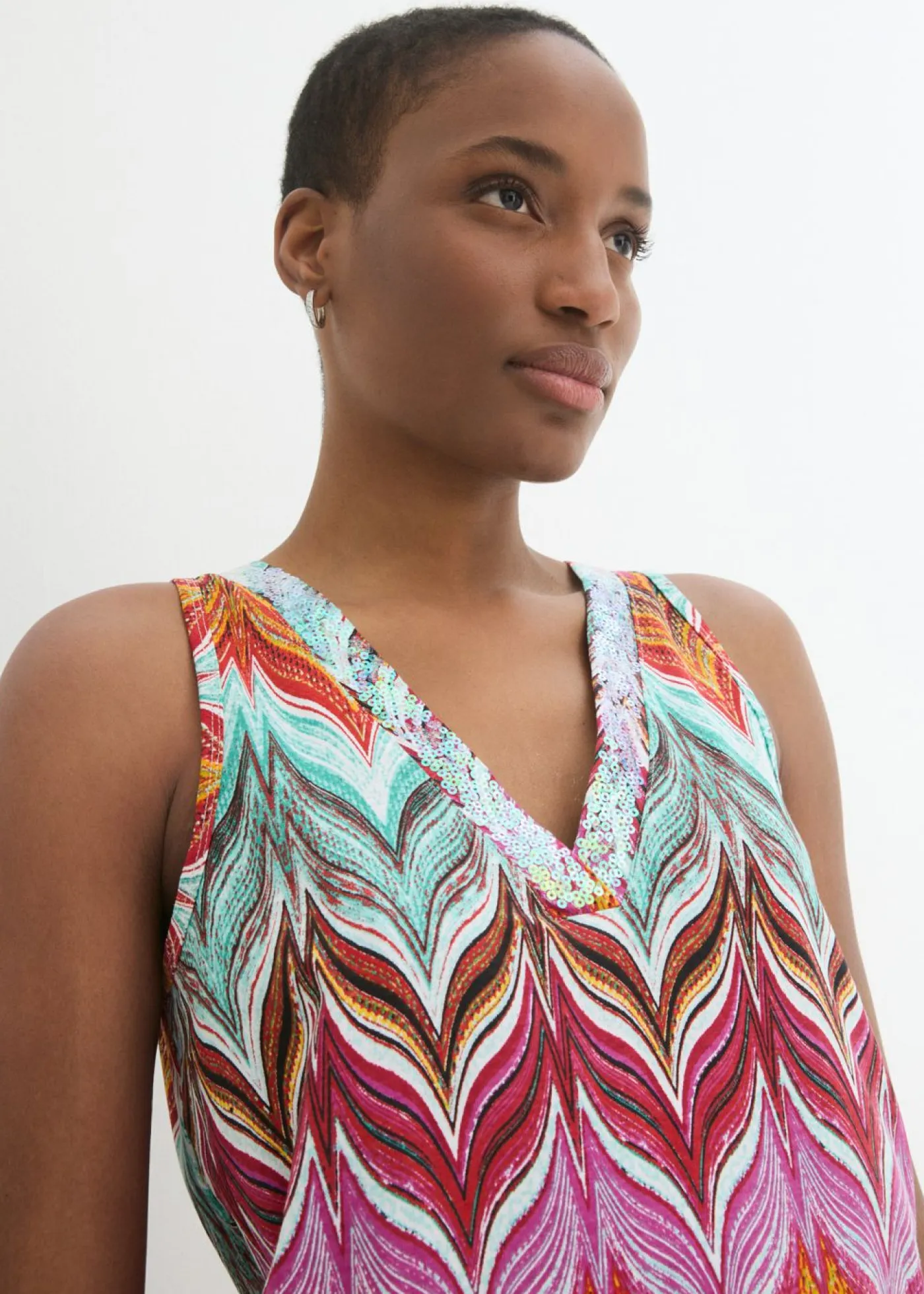 Best Top con lentejuelas Mujer Camisetas