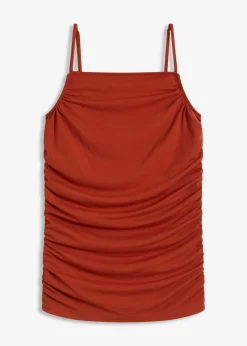 Hot Top con tirantes finos y fruncidos Mujer Camisetas