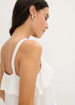 Outlet Top con tirantes finos y satén brillante Mujer Camisas Y Blusas|Camisetas