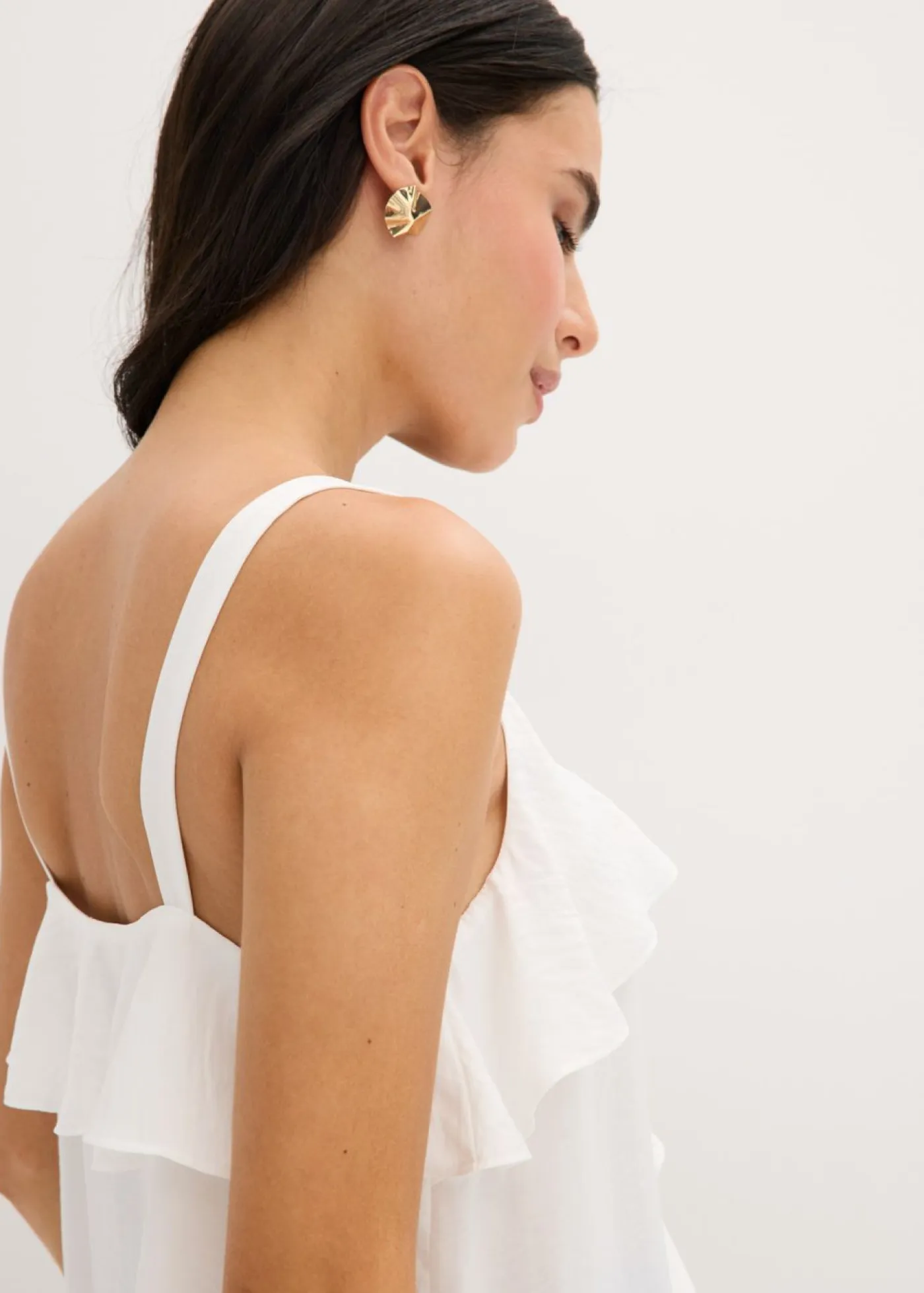 Outlet Top con tirantes finos y satén brillante Mujer Camisas Y Blusas|Camisetas