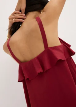 Best Top con tirantes finos y satén brillante Mujer Camisas Y Blusas|Camisetas