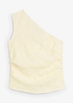 Discount Top con un hombro al descubierto de aspecto estructurado Mujer Camisetas