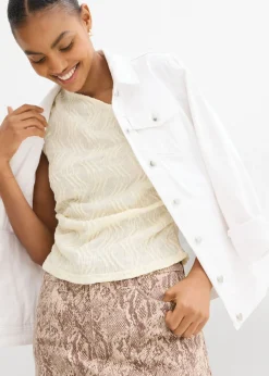 Discount Top con un hombro al descubierto de aspecto estructurado Mujer Camisetas