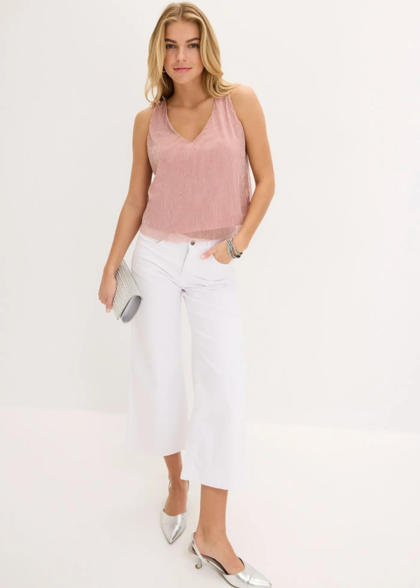 Outlet Top corto con escote pronunciado Mujer Camisetas