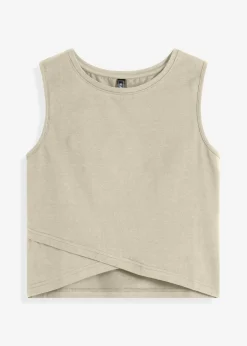 Top corto de suave mezcla de algodón Mujer Camisetas
