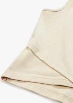 Top corto de suave mezcla de algodón Mujer Camisetas