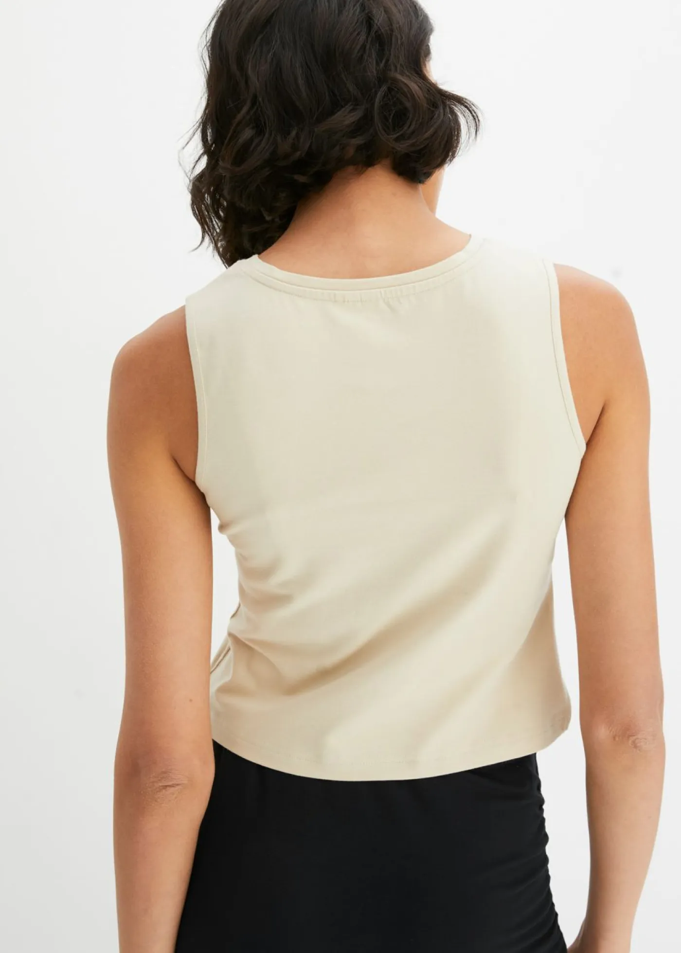 Top corto de suave mezcla de algodón Mujer Camisetas