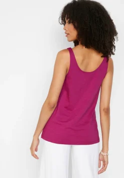 Clearance Top de algodón con detalle de nudo Mujer Camisetas