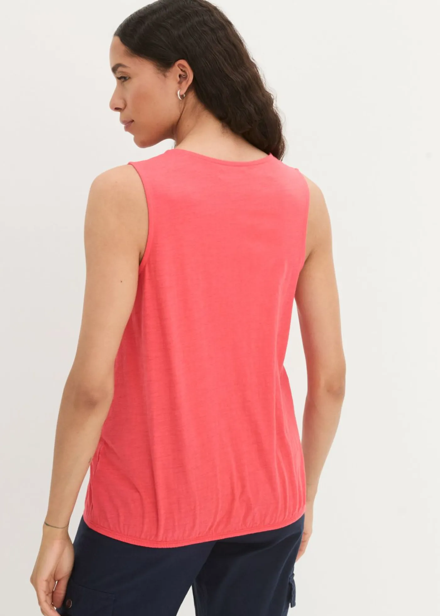 Discount Top de algodón con diseño cruzado y cintura elástica Mujer Camisas Y Blusas|Camisetas