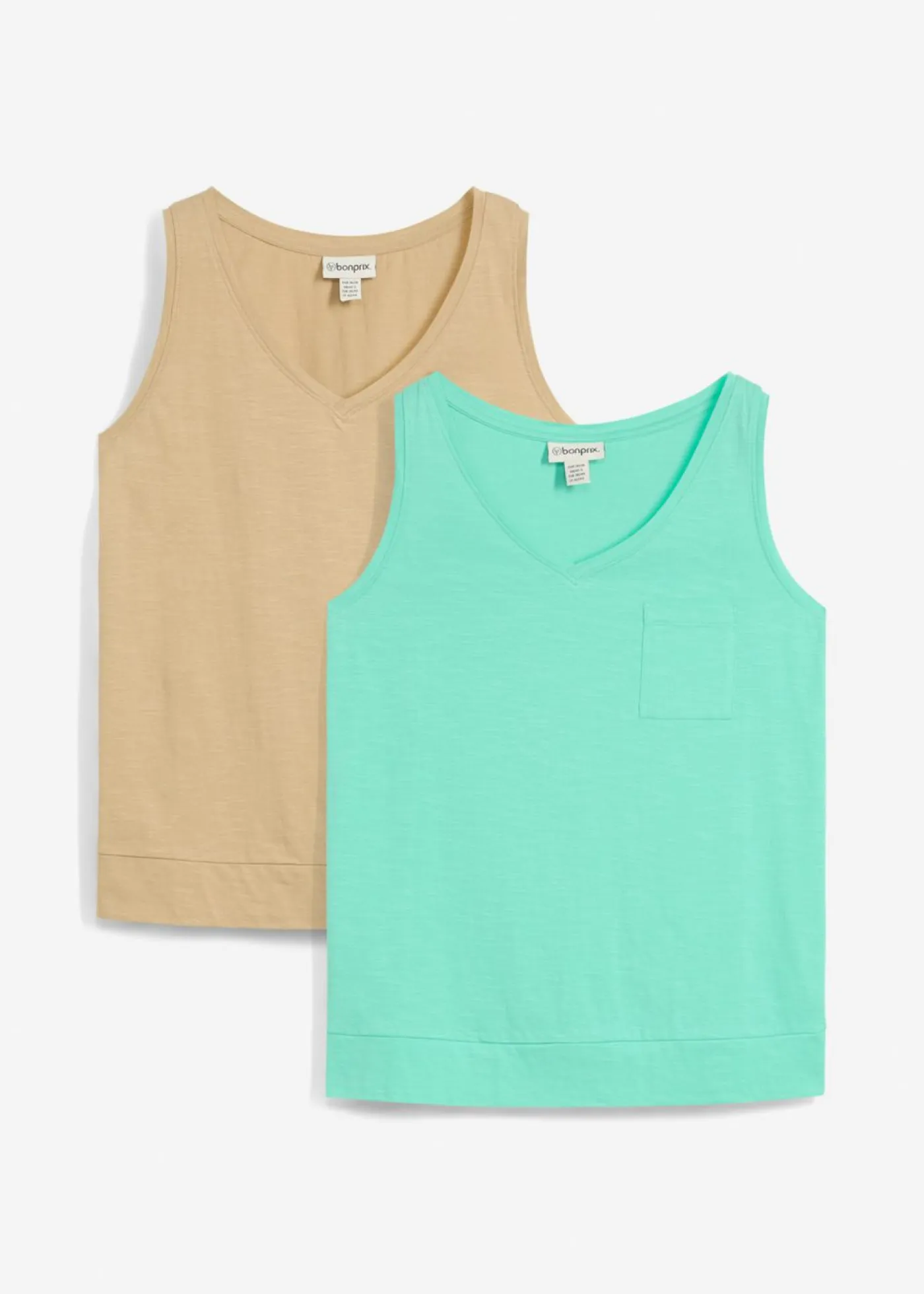 Sale Top de algodón orgánico puro (2 unidades) Mujer Camisetas Interiores|Básicos