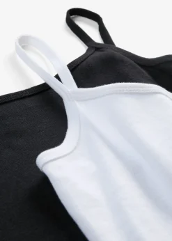 Sale Top de algodón puro con tirantes finos (2 unidades) Mujer Camisetas Interiores|Básicos